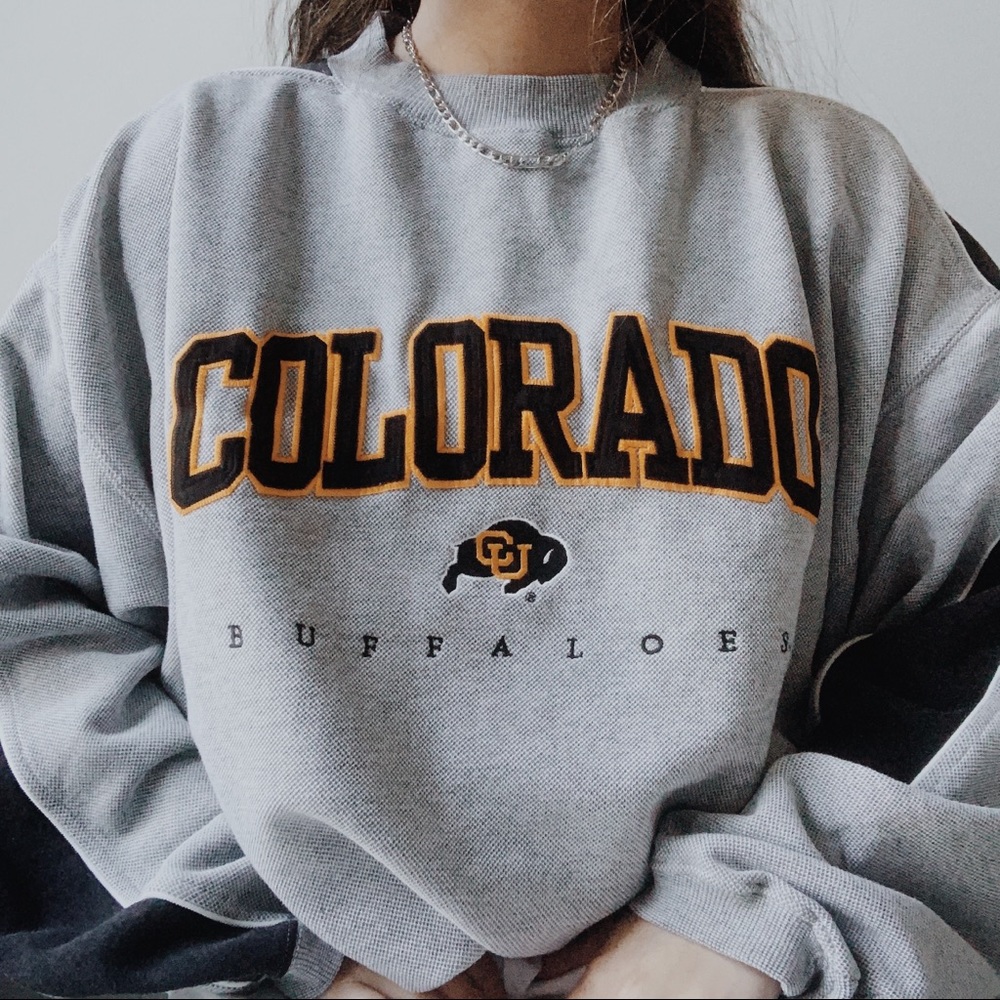 Colorado Buffaloes Gray Crewneck Sweatshirt